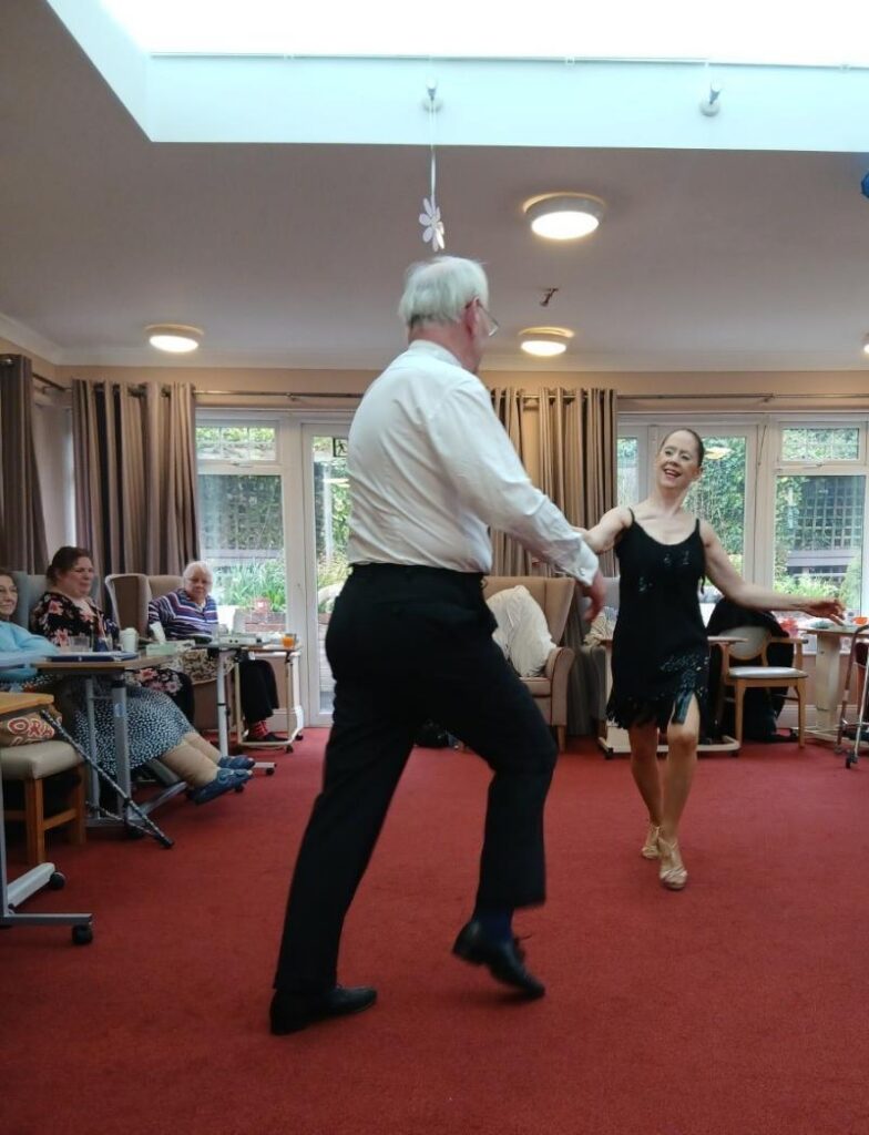 ball room dancers in care home