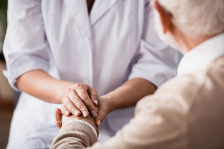 close up of hand holding